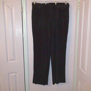 Vtg Italian Velvet Dress Pants Mens 44x36 Pleated Trousers Neutral Minimalist